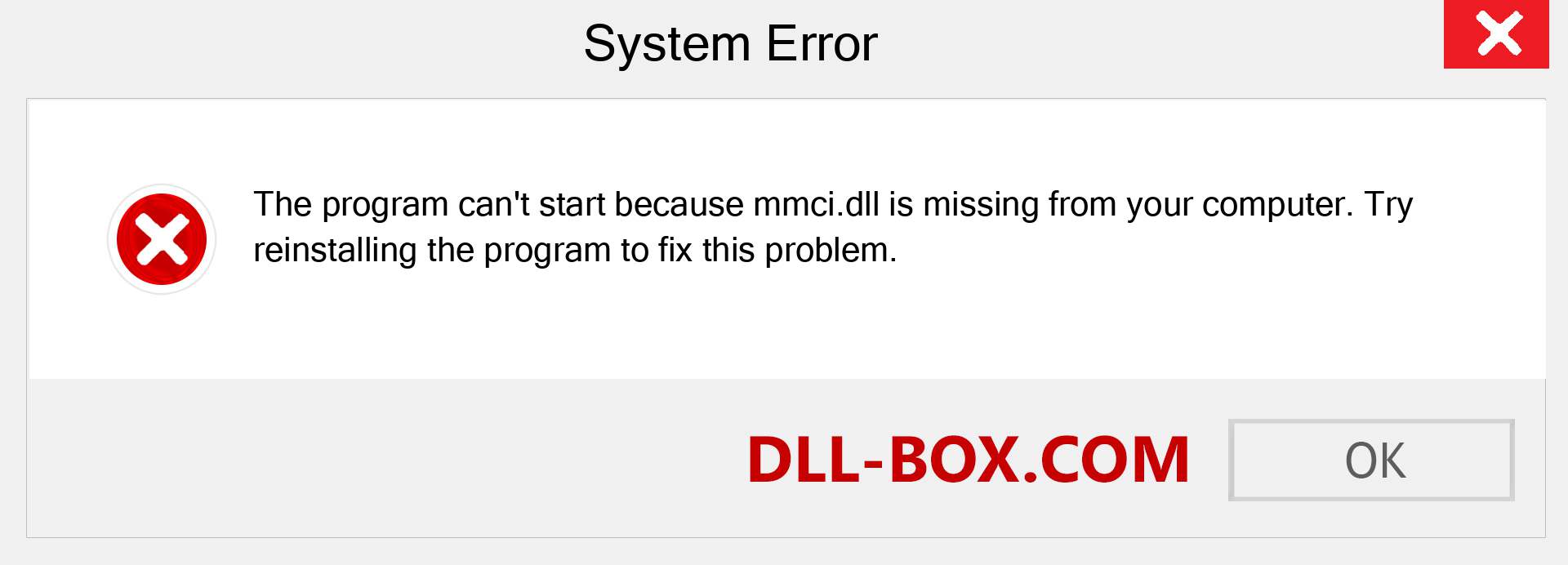  mmci.dll file is missing?. Download for Windows 7, 8, 10 - Fix  mmci dll Missing Error on Windows, photos, images