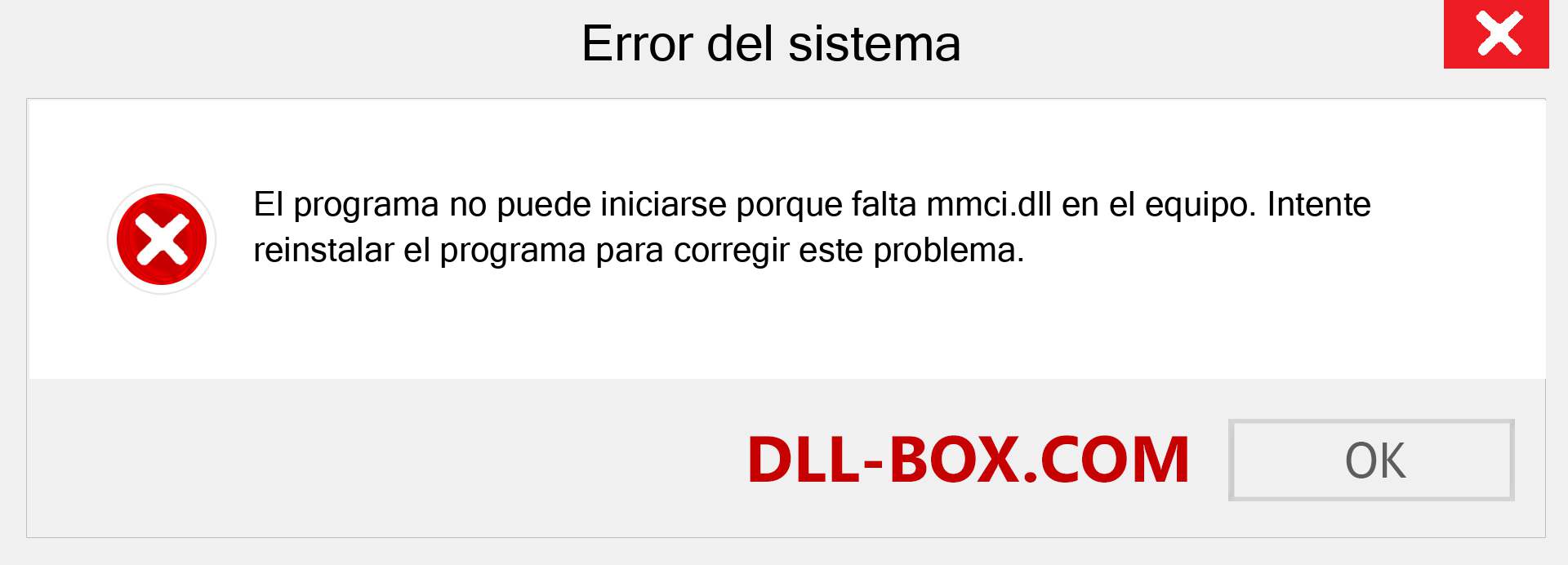 ¿Falta el archivo mmci.dll ?. Descargar para Windows 7, 8, 10 - Corregir mmci dll Missing Error en Windows, fotos, imágenes